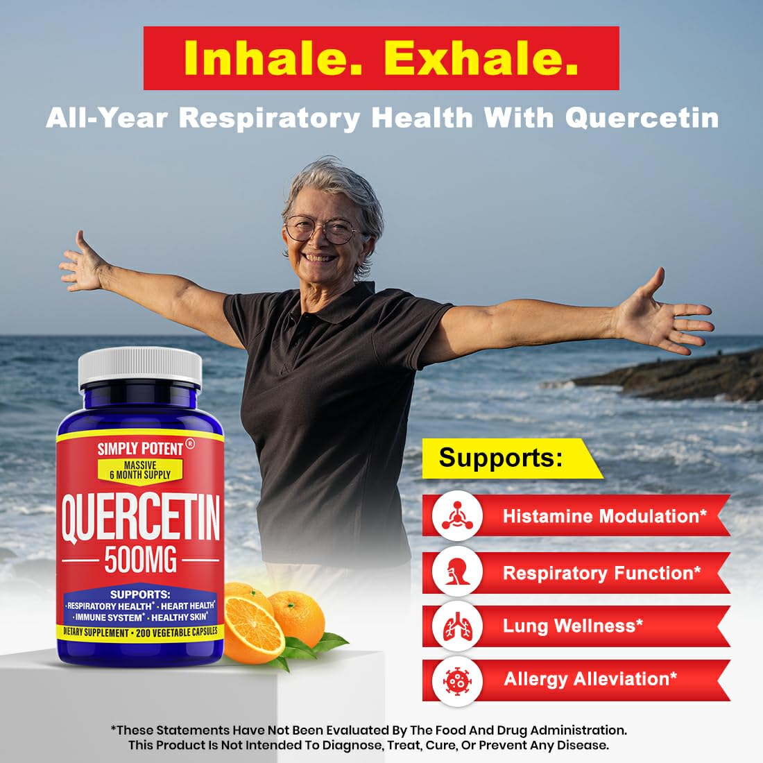 Simply Potent Quercetin Capsules, 200 Capsules