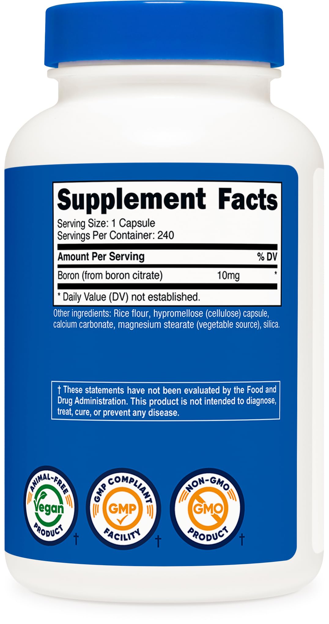 Nutricost Boron Capsules 10mg, 240 Capsules