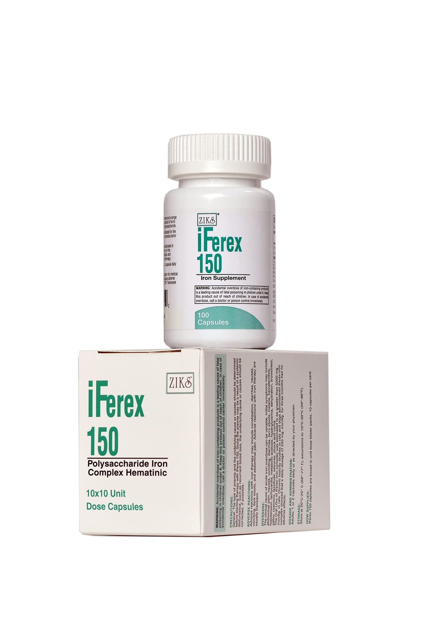 Ziks iFerex 150 Capsule, 100 Count