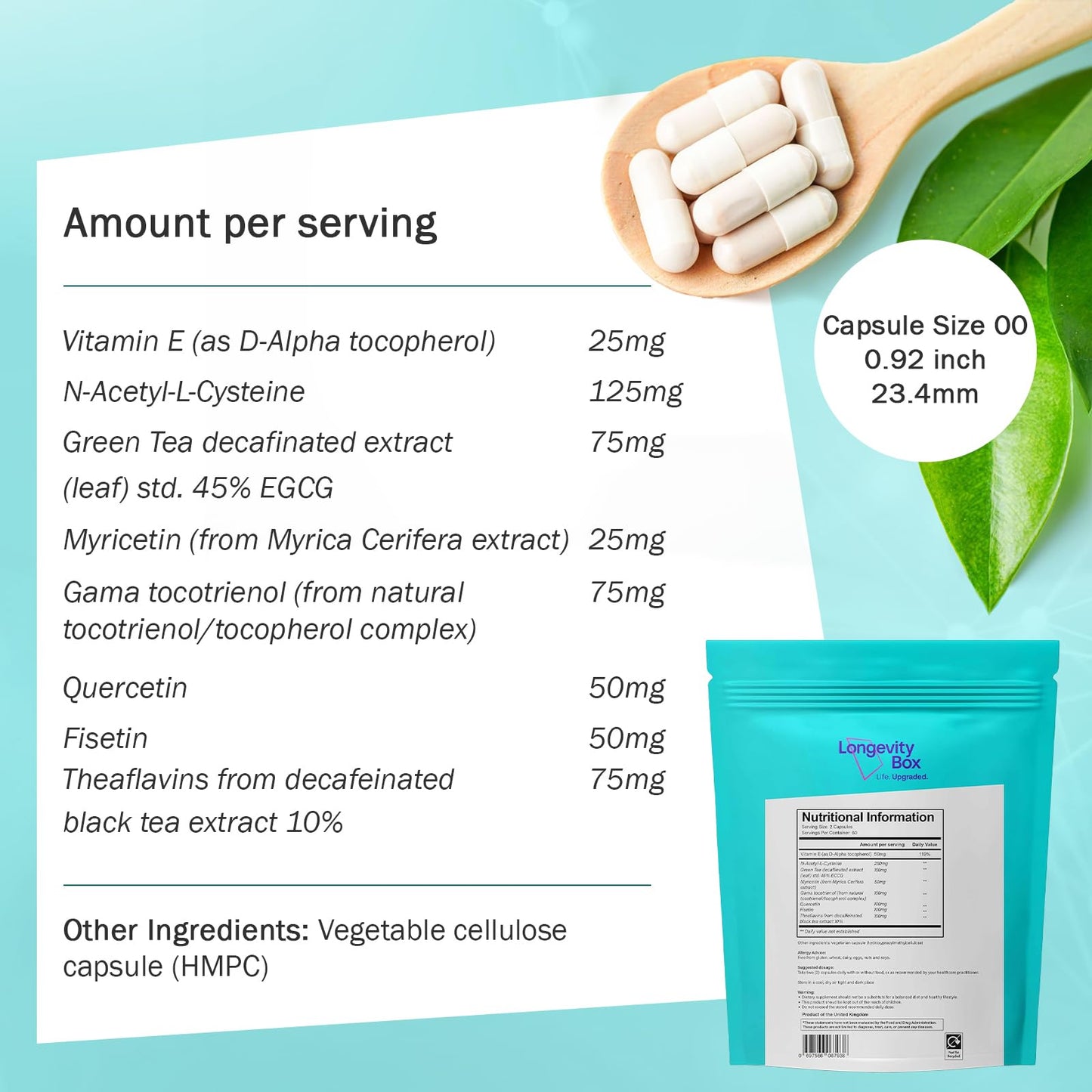 Longevity Box Senolytic Anti-Aging Supplement 120 Capsules