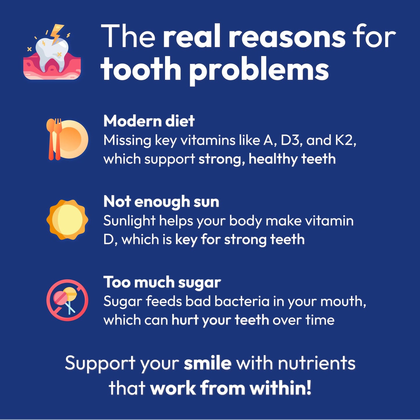 Strong Jaw Tooth Restore for Adults with Remineralizing Gum Support 180 Capsules