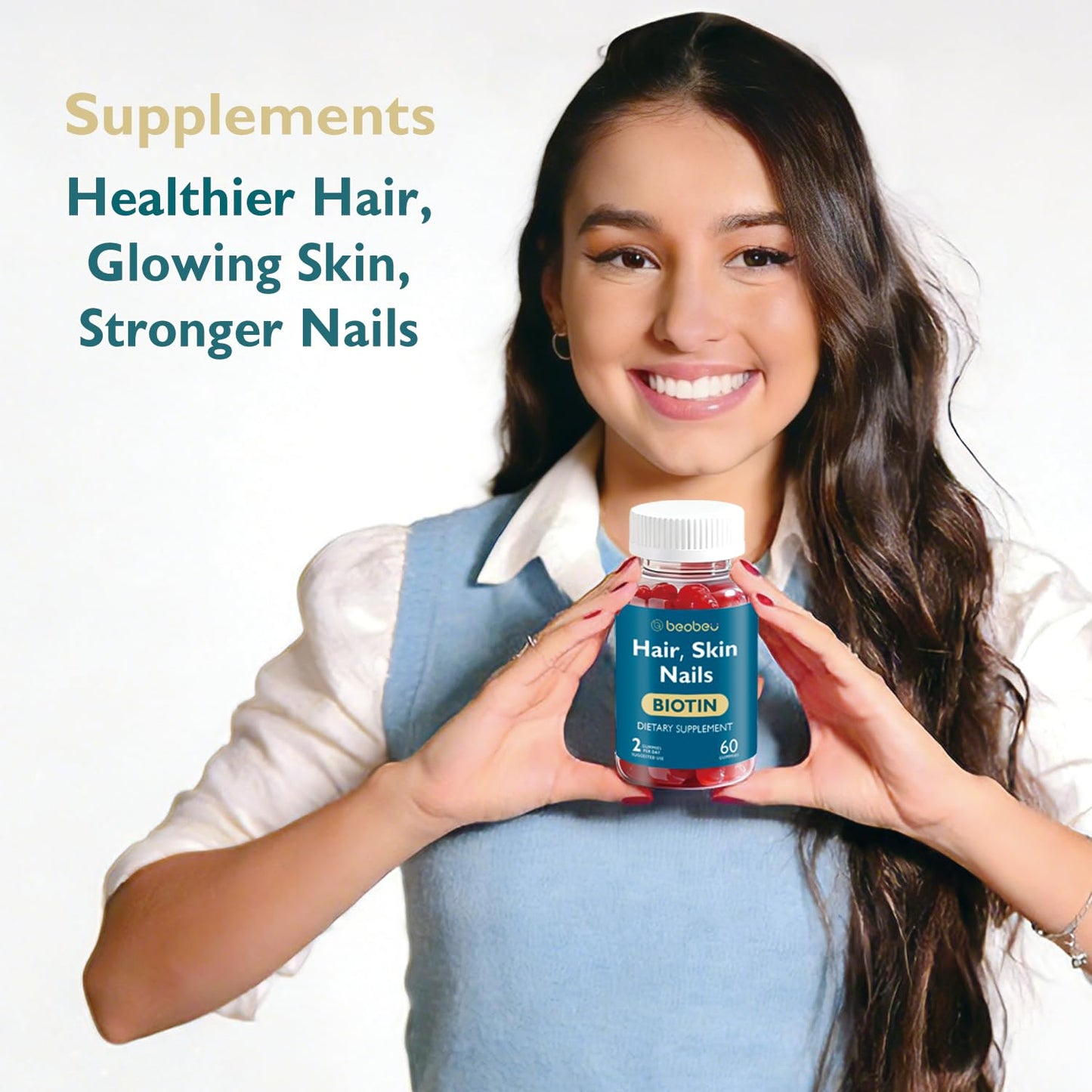 beobeu Hair Skin and Nails Biotin Gummy 60