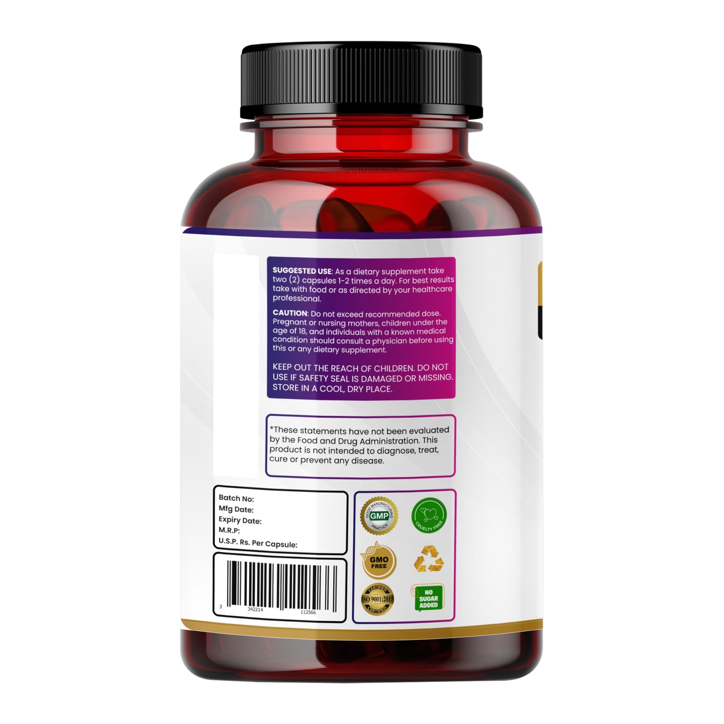 Humming Herbs Milk Thistle Supplement 1000Mg 5-in-1 Formula with NAC, Curcumin, Dandelion & Black Pepper Capsules 180
