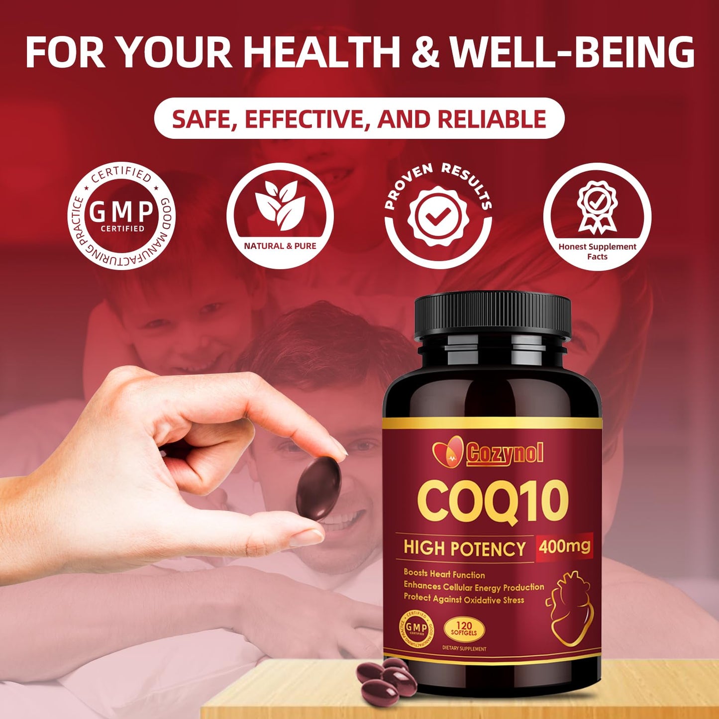 Cozynol CoQ10 400mg Softgel, 120 Count