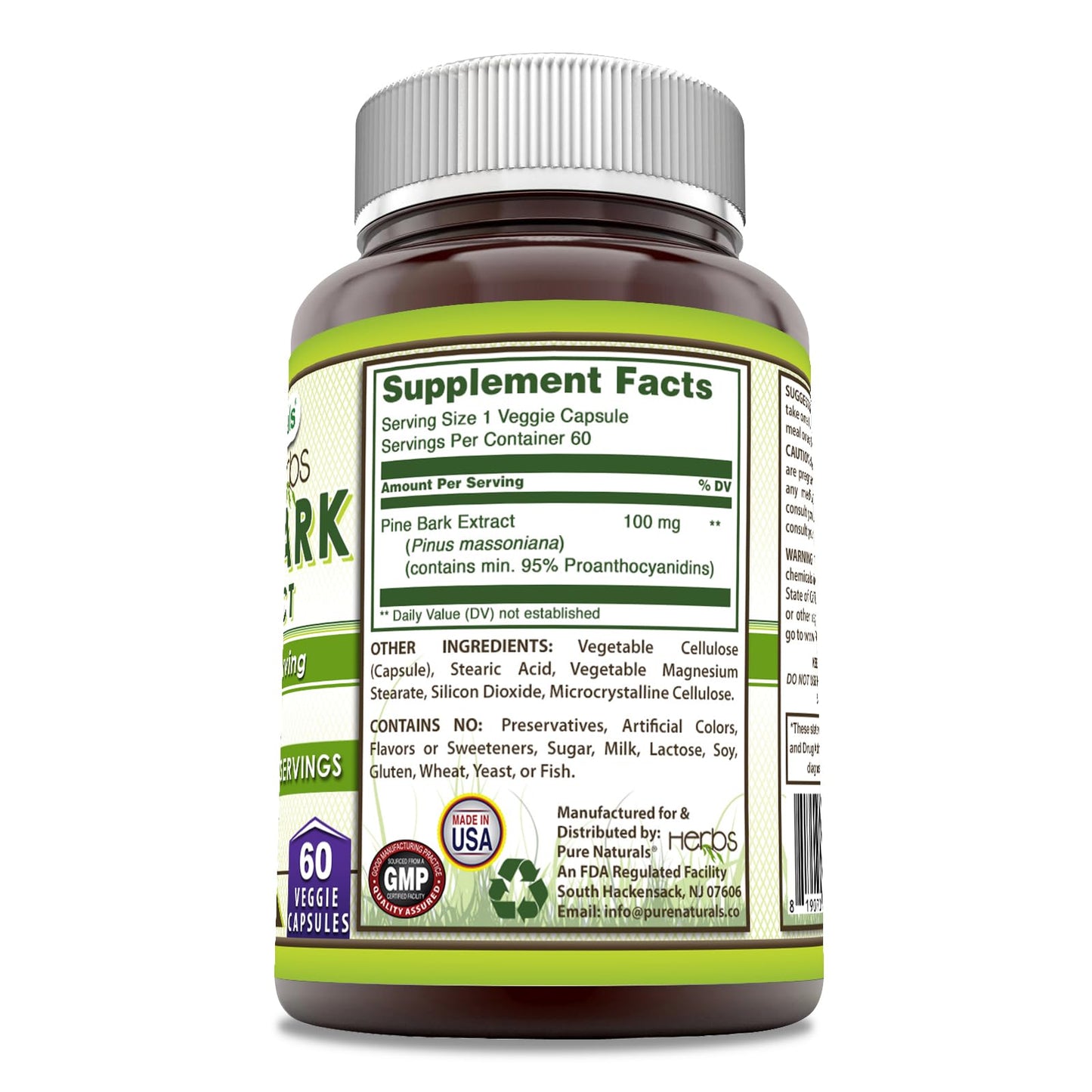 Pure Naturals Pine Bark Extract Supplement Capsule 1 Count