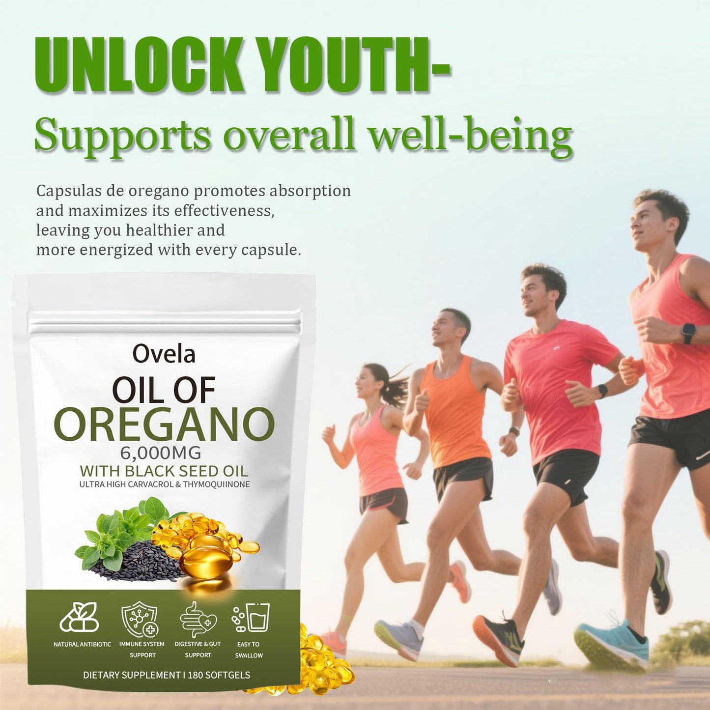 Ixarco Oil of Oregano with Black Seed Oil Softgels, 1 Count