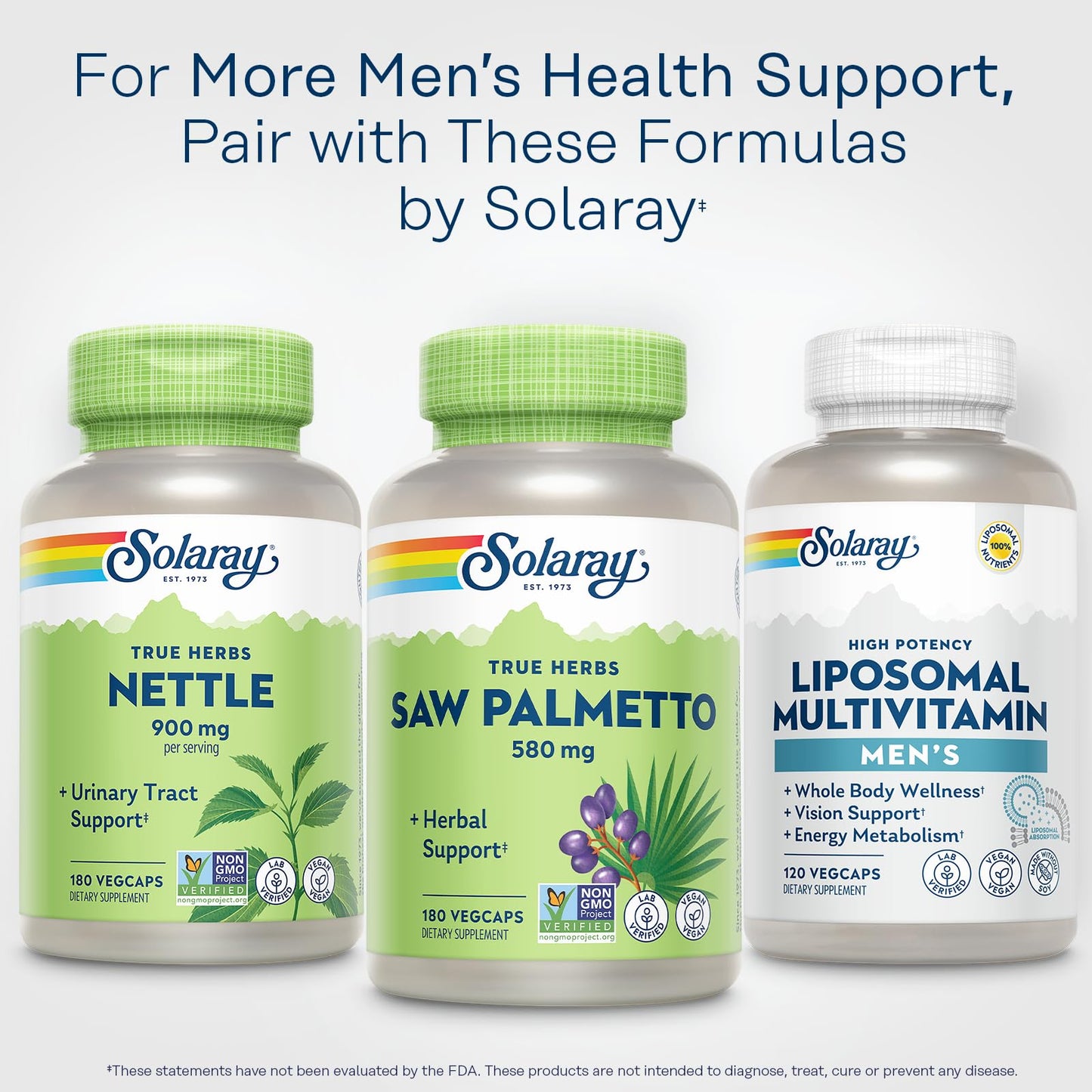 Solaray Saw Palmetto Berries 580 mg Capsule, 180 VegCaps