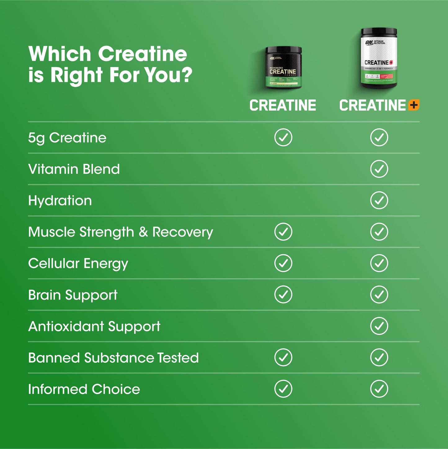 Optimum Nutrition Creatine Monohydrate Plus Powder 25.4