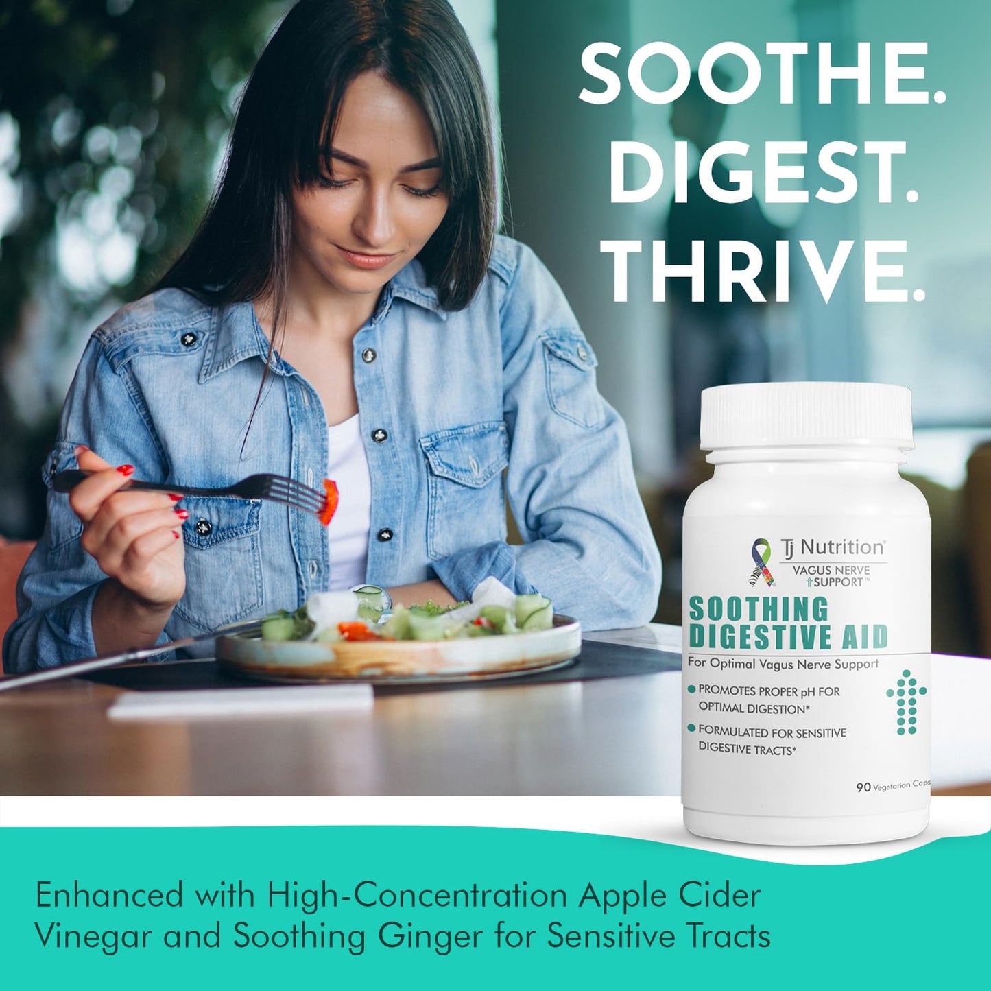 TJ Nutrition Digestive Health Support Capsules, 60 Count