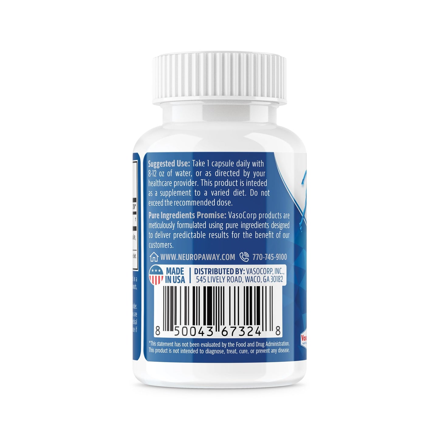 NeuropAWAY Acetyl L-Carnitine 500mg Capsule, 60 Count