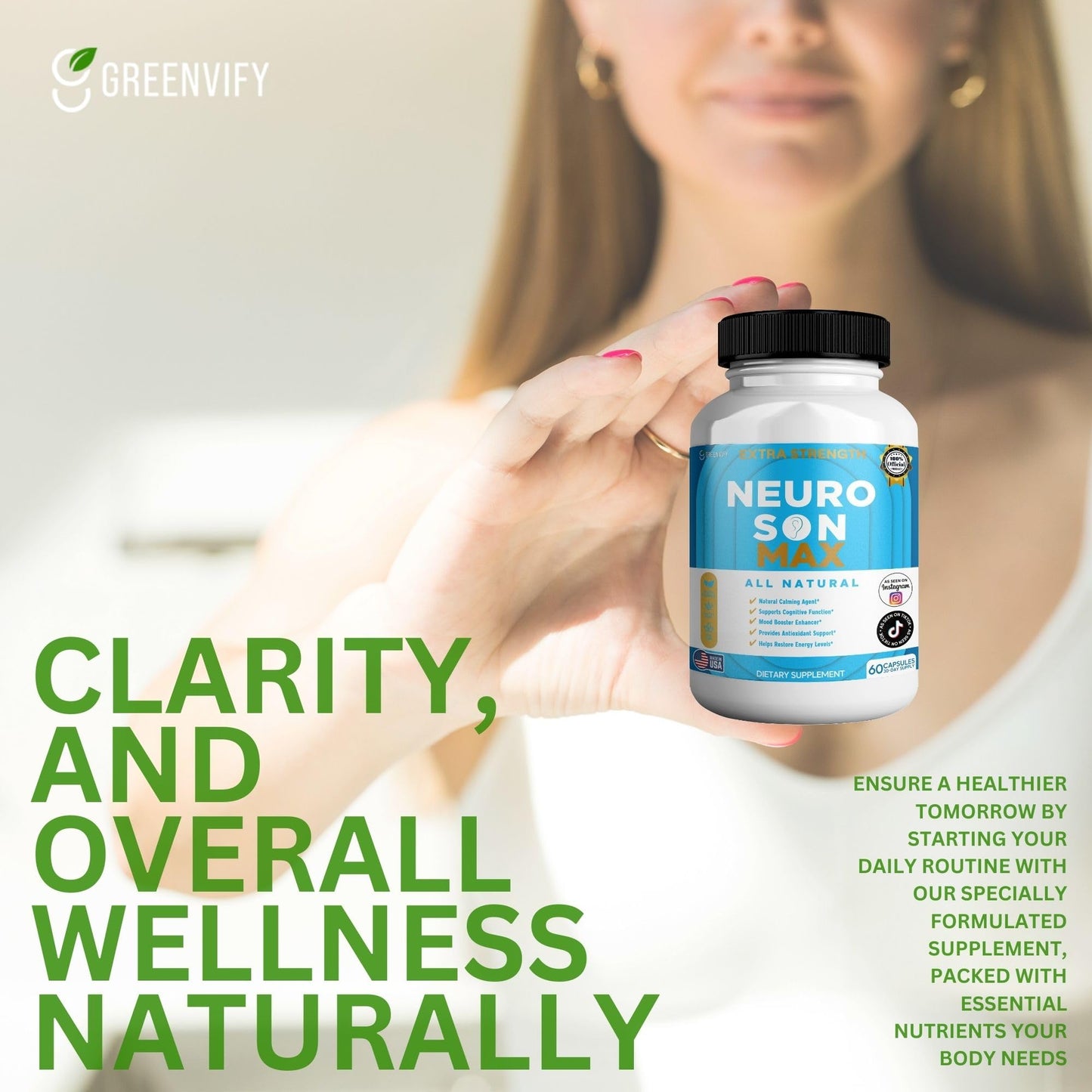 GREENVIFY Neuro Son Max Extra Strength 60 Capsules