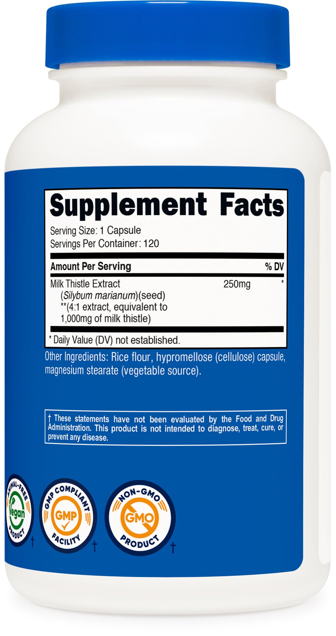 Nutricost Milk Thistle Extract Capsules, 120 Count