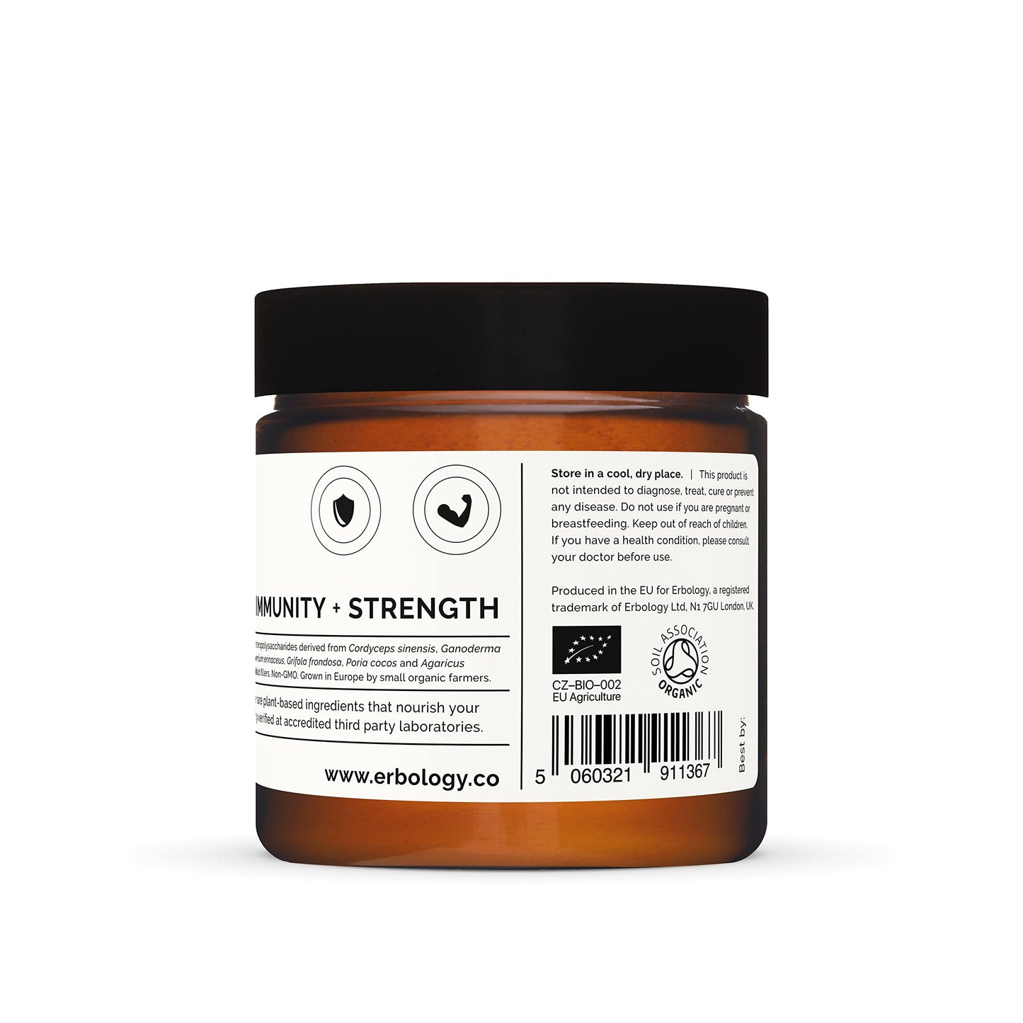 Erbology Organic Immunity Mushroom Complex Powder 1.8 Ounce
