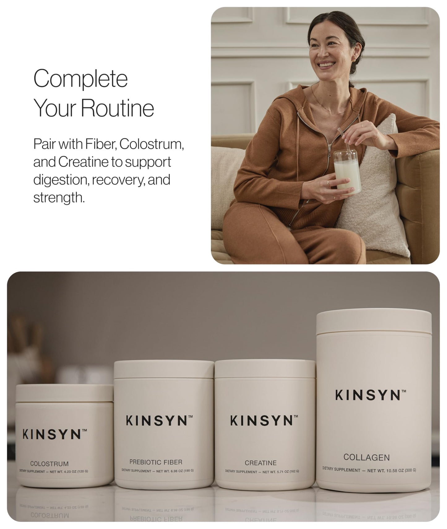 Kinsyn Collagen Peptides Powder, 30 Servings, 10.58 oz