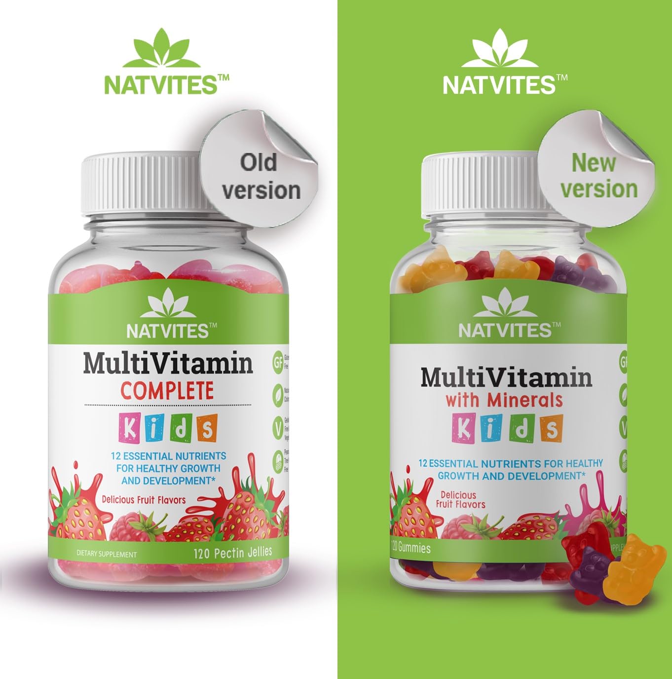 Natvites Complete Kids Multivitamin Gummies, 120 Count