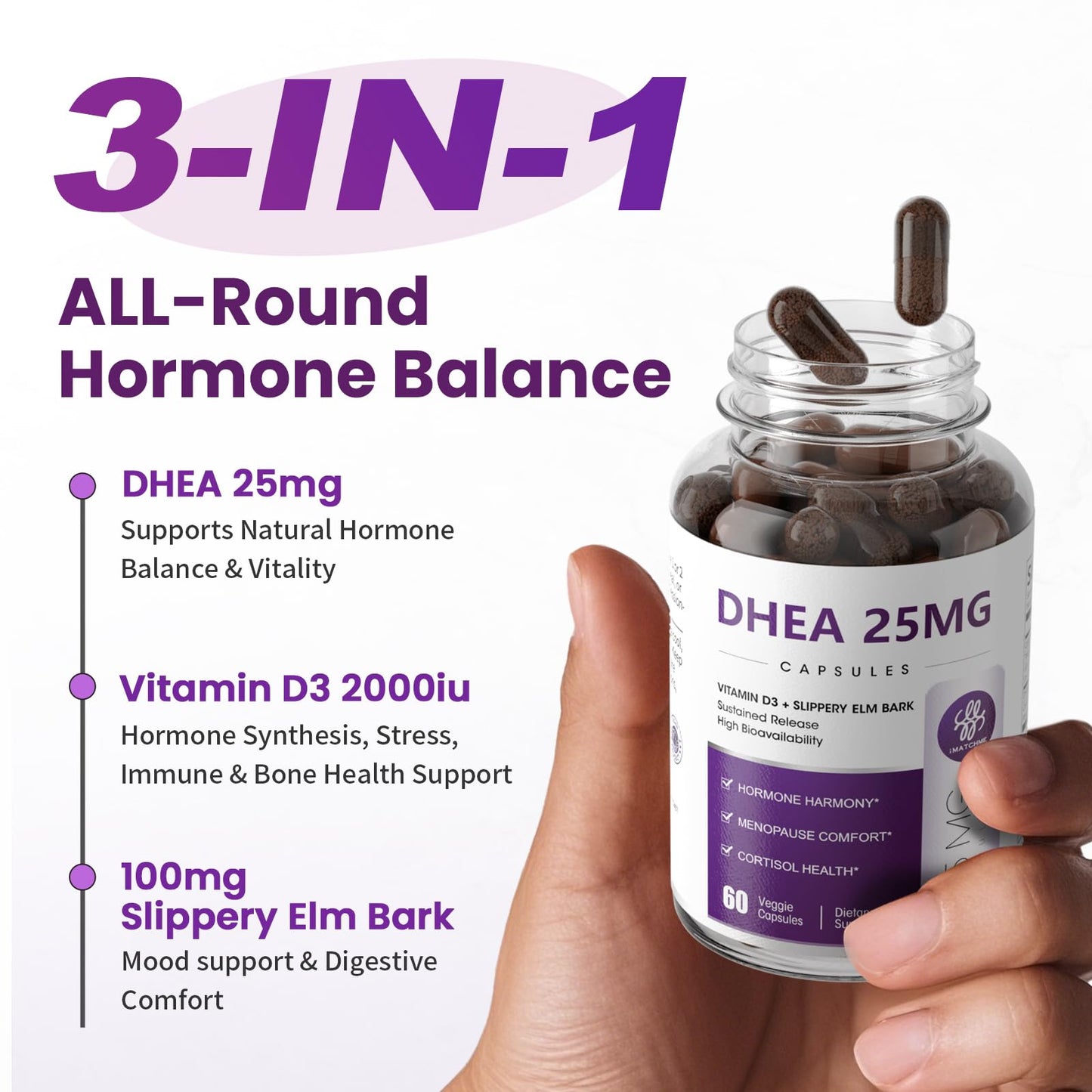iMATCHME DHEA 25mg Capsule, 60 Count