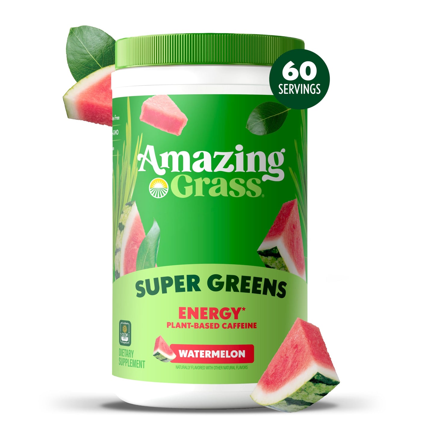 Amazing Grass Green Superfood Energy: Super Greens Powder & Plant Based Smoothie Mix, 14.8 Ounce