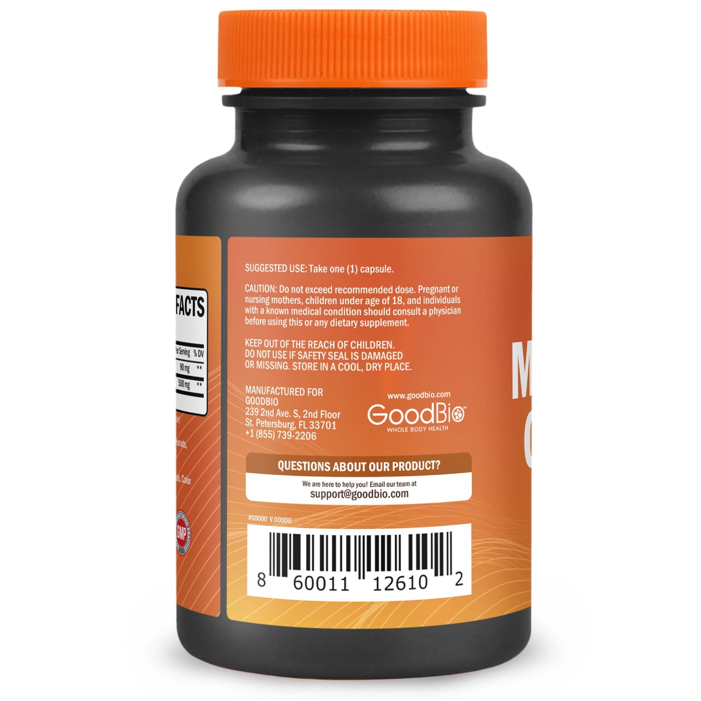 GOODBIO Magnesium Glycinate 500mg Capsule, 240 Capsules