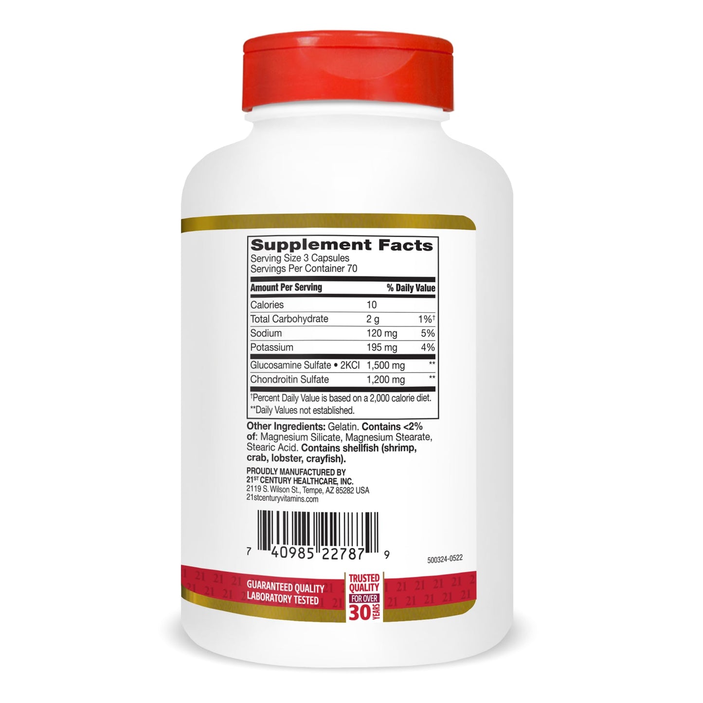 21st Century Double Strength Glucosamine Chondroitin Capsule 210 Count