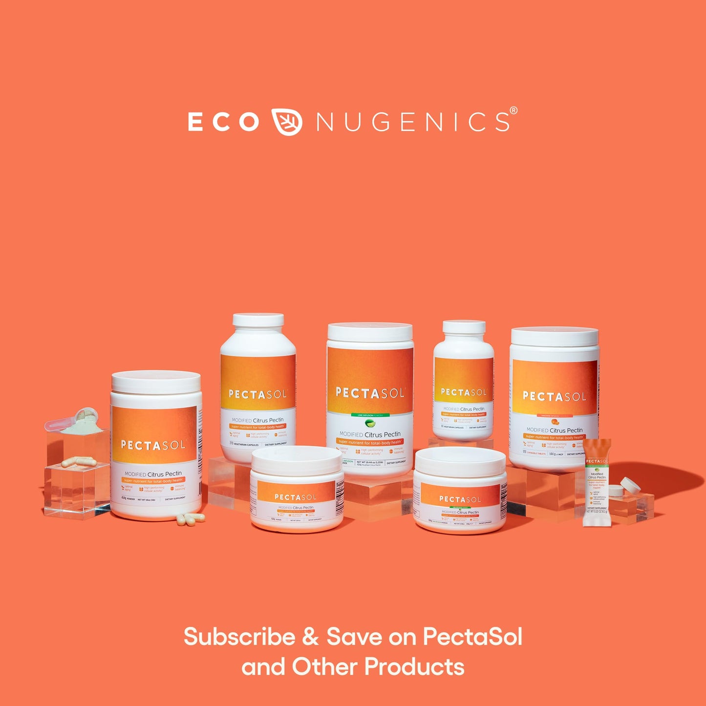 EcoNugenics PectaSol Modified Citrus Pectin Powder, 6.49 oz