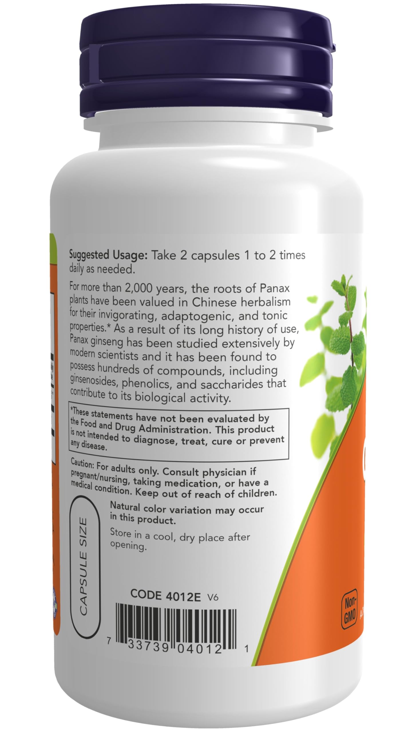 NOW Foods Panax Ginseng Capsules 100