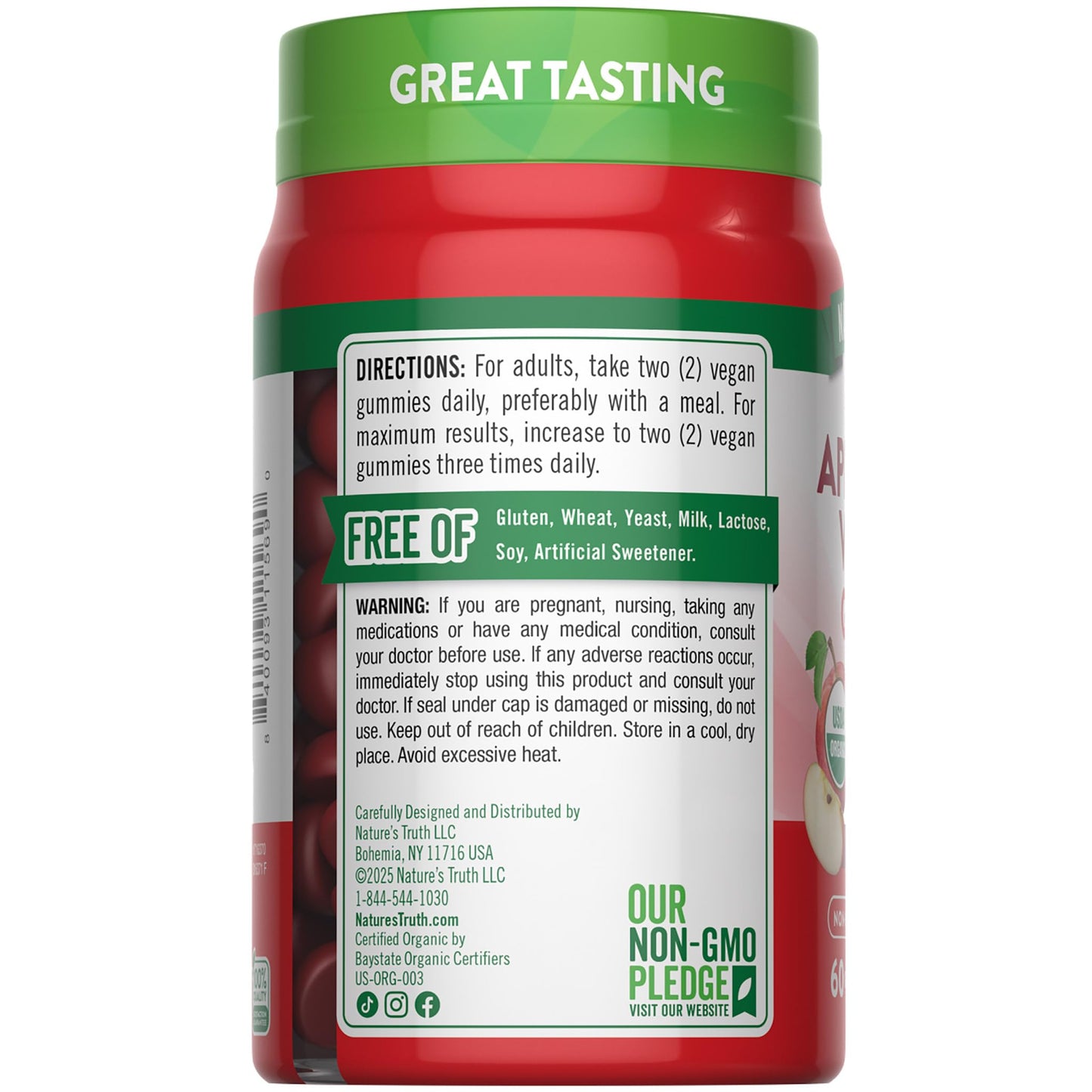 Nature's Truth Organic Apple Cider Vinegar Gummies 60 Count