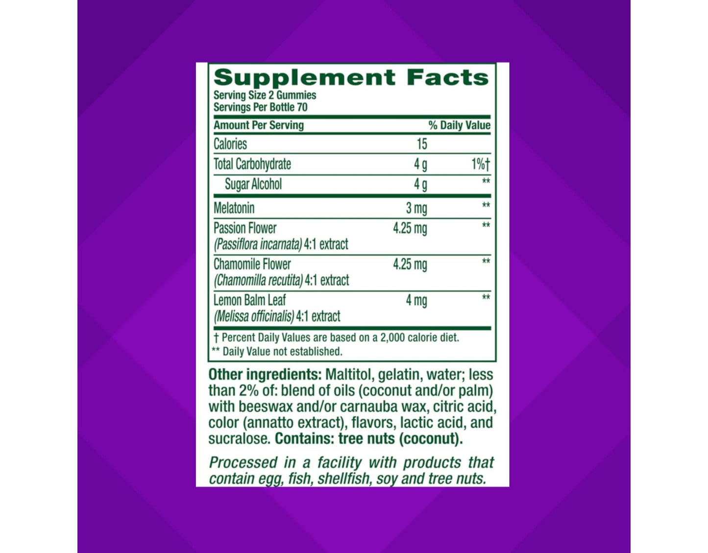 Vitafusion Melatonin Gummy Supplement, 3 mg, 280 Count