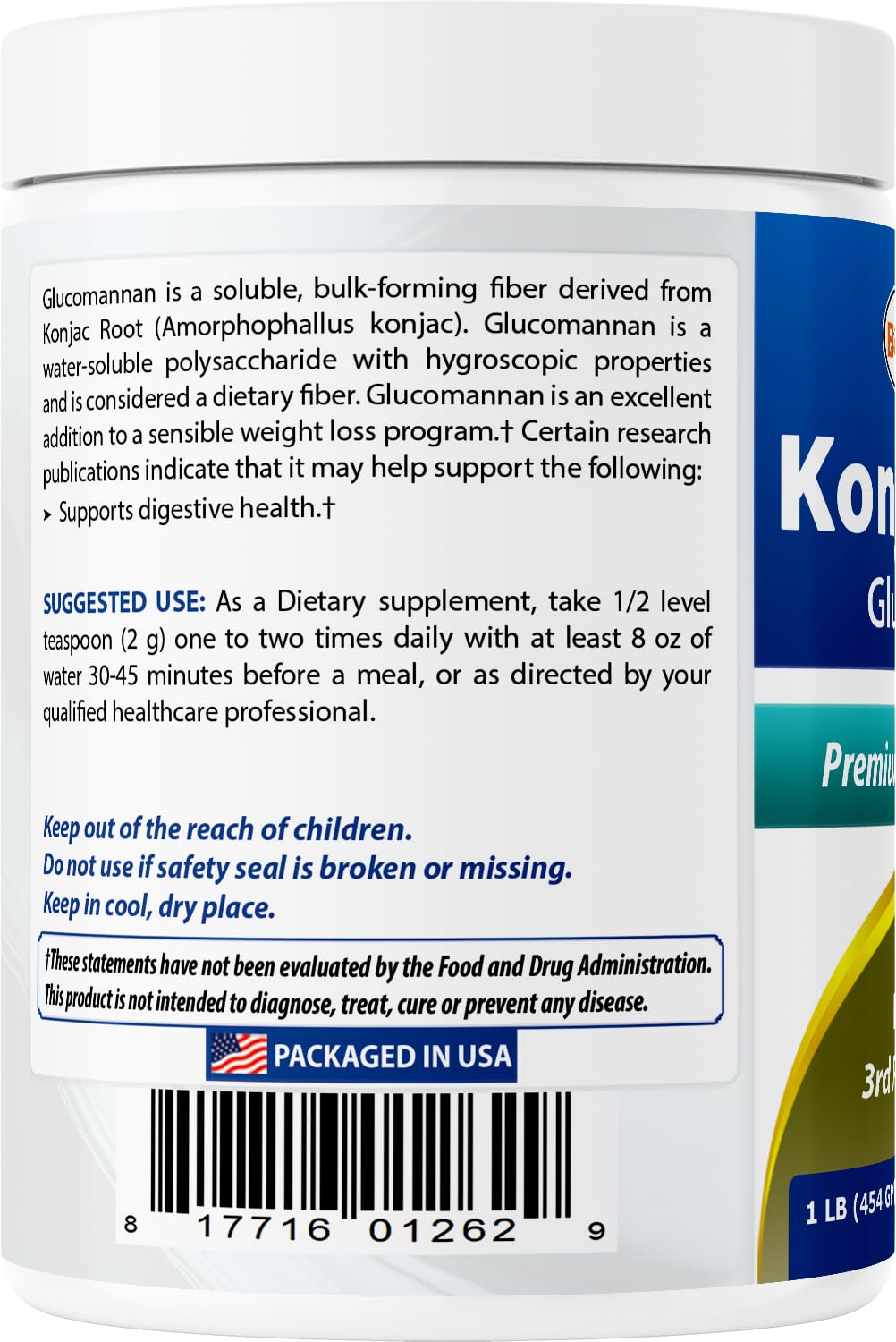 Best Naturals Konjac Glucomannan Root Powder 32 Servings