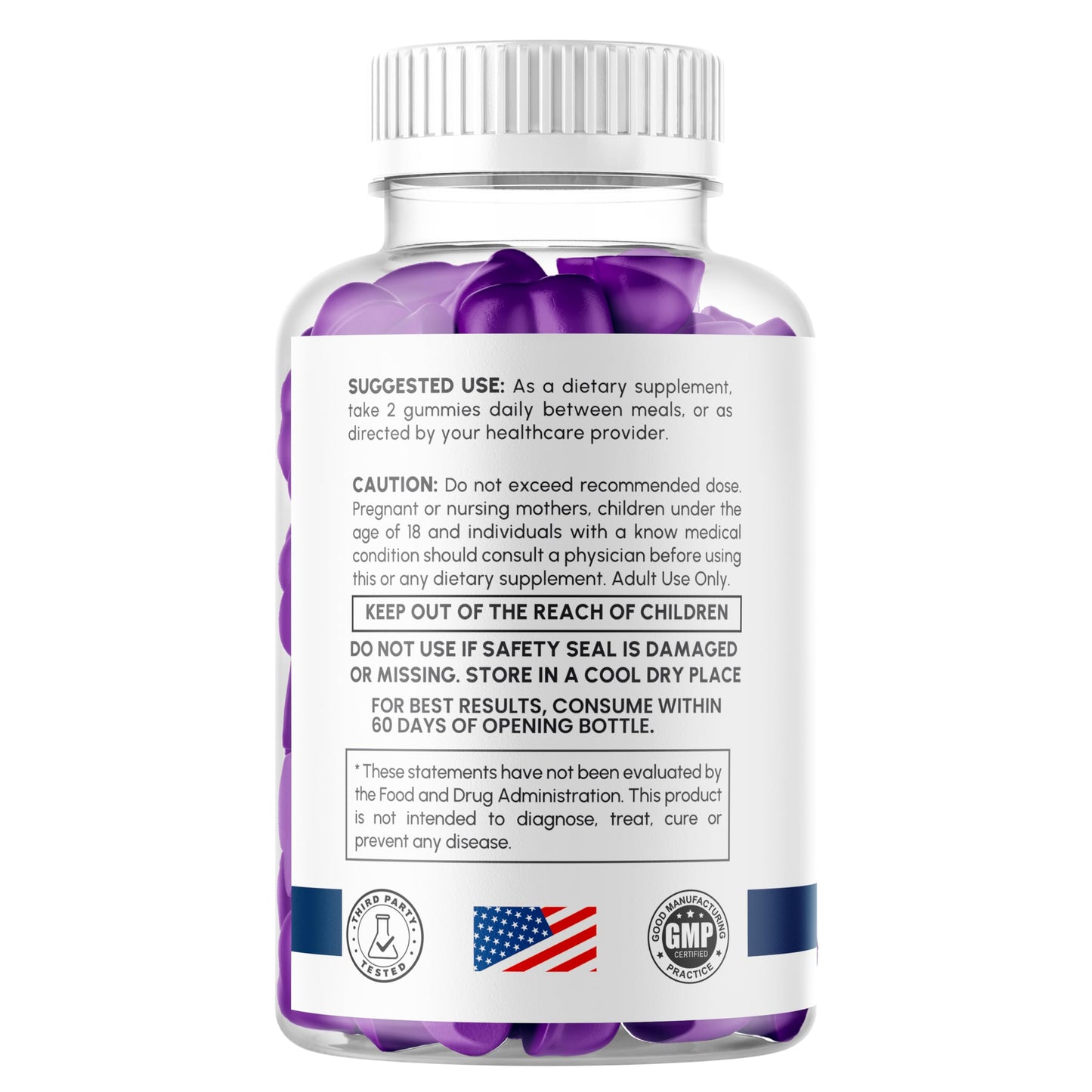Flex University Ultra Peak XL Gummies for Men, 60 Gummies