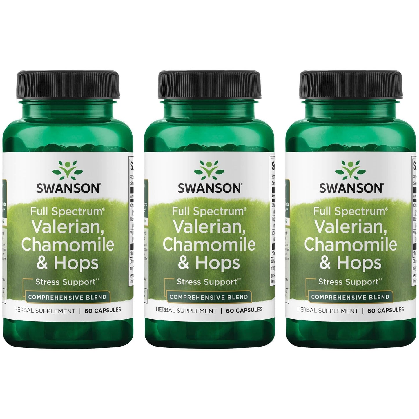 Swanson Valerian, Chamomile & Hops Capsules 180