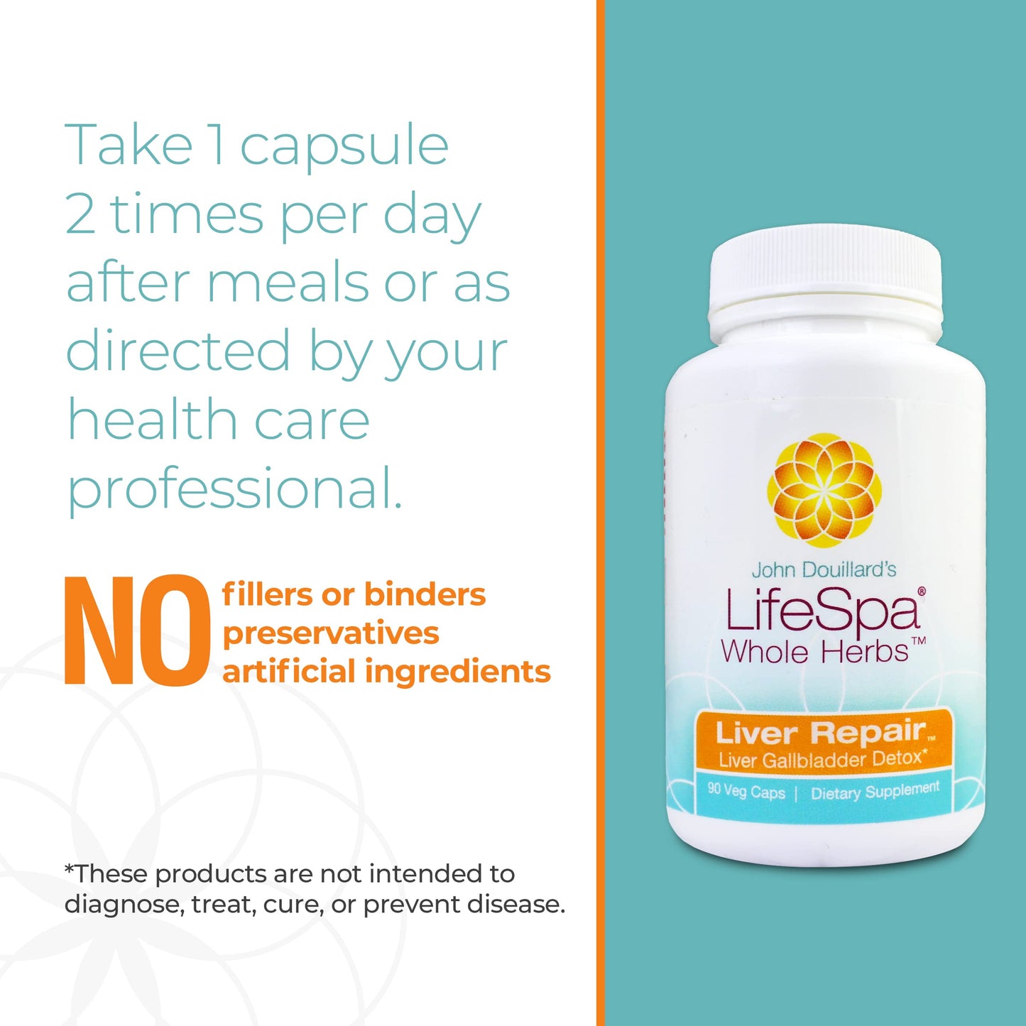 LifeSpa Whole Herbs Liver Repair Capsules, 90 Capsules