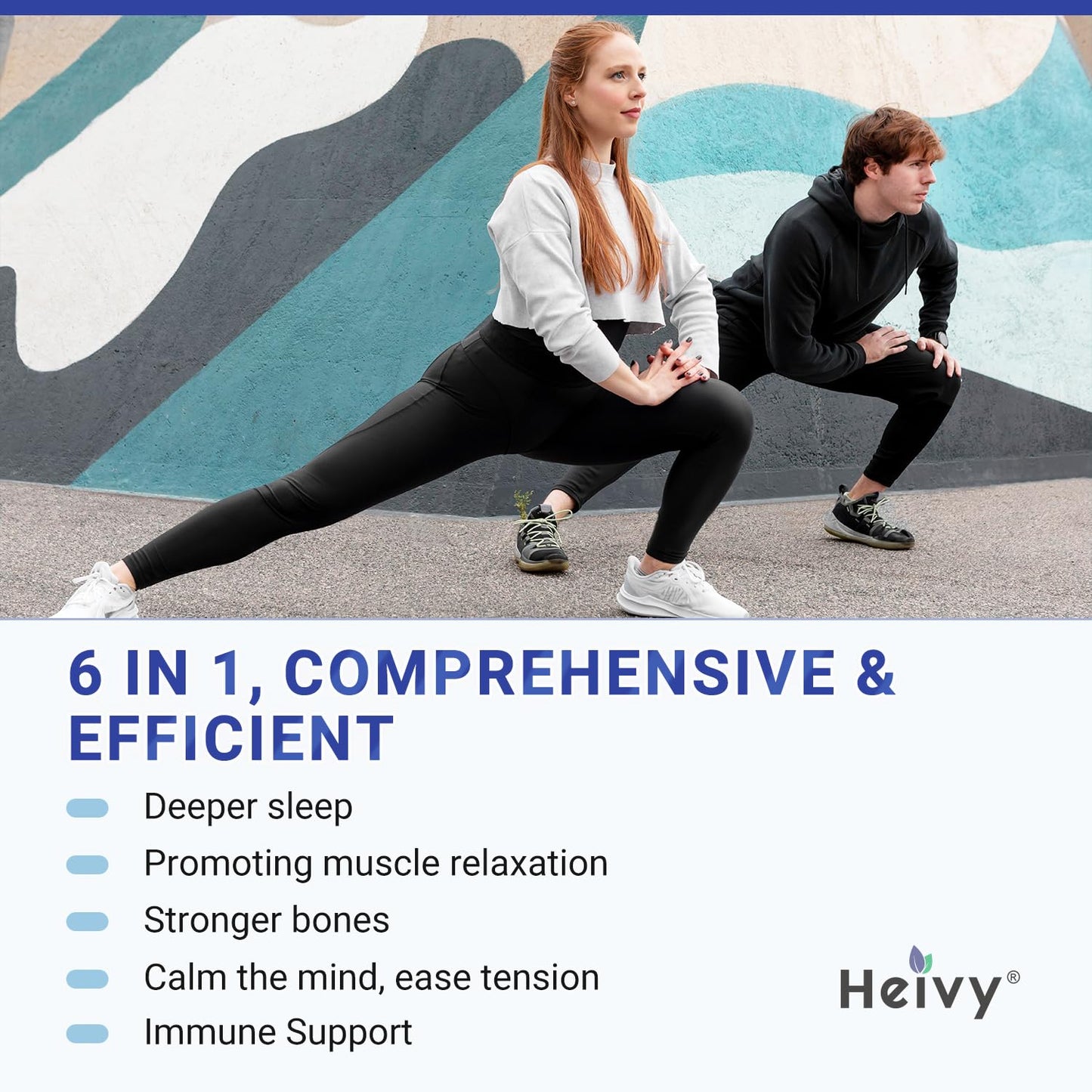 Heivy 4-in-1 Magnesium Complex with Zinc & Vitamin D3 Capsules, 120 Count