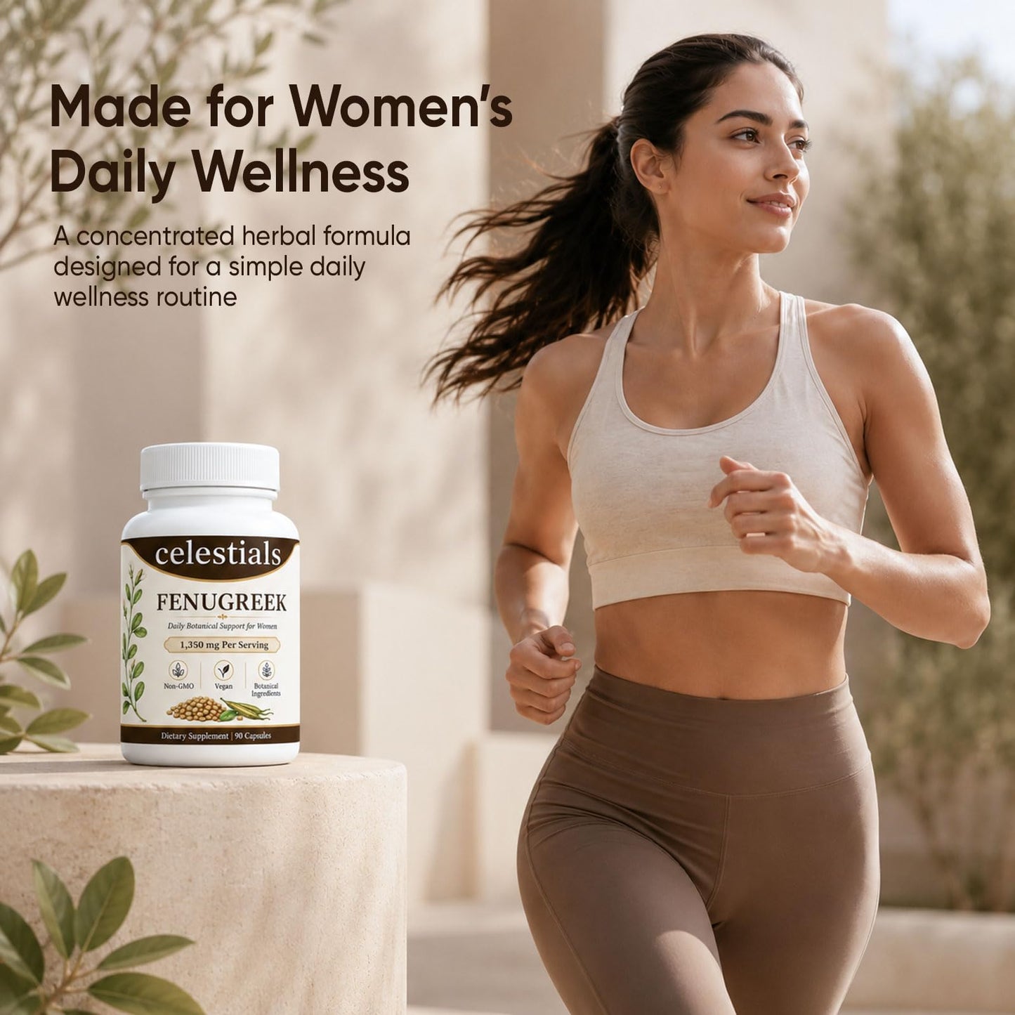 KILIBUM Celestials Fenugreek for Women, Women's Health Support, Herbal Supplement Capsule, 90 Count
