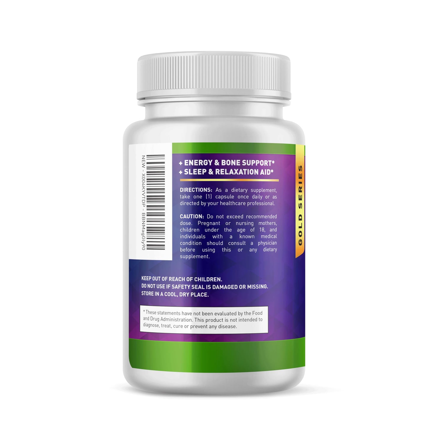 Built By Nature Magnesium Glycinate Chelated for High Absorption Capsules, 90 Capsules