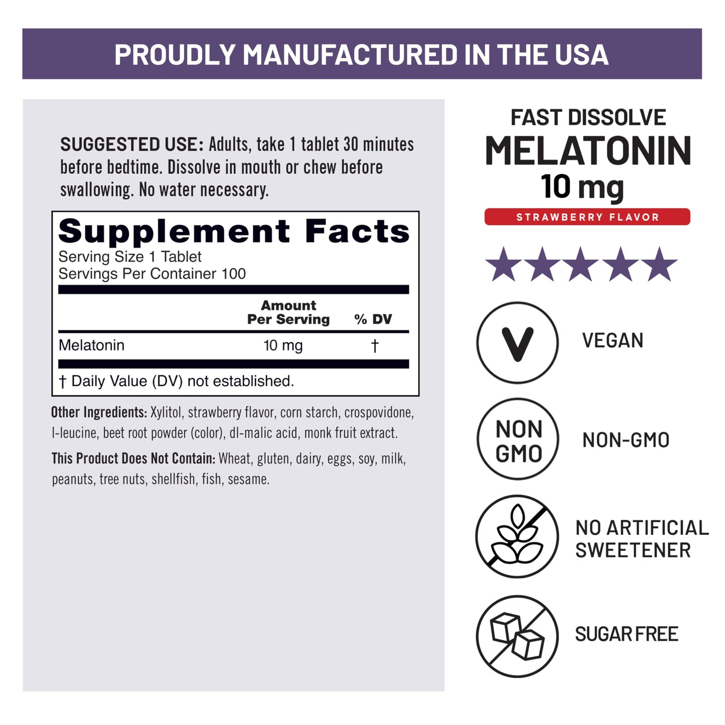 NatureWise Melatonin 10mg Tablets, 100 Count