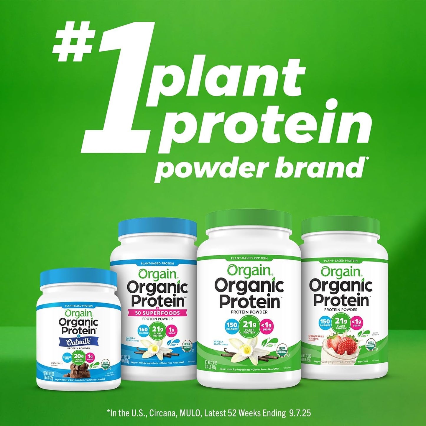 Orgain Organic 30g Vegan Protein Powder, Chocolate, 2.01 lb