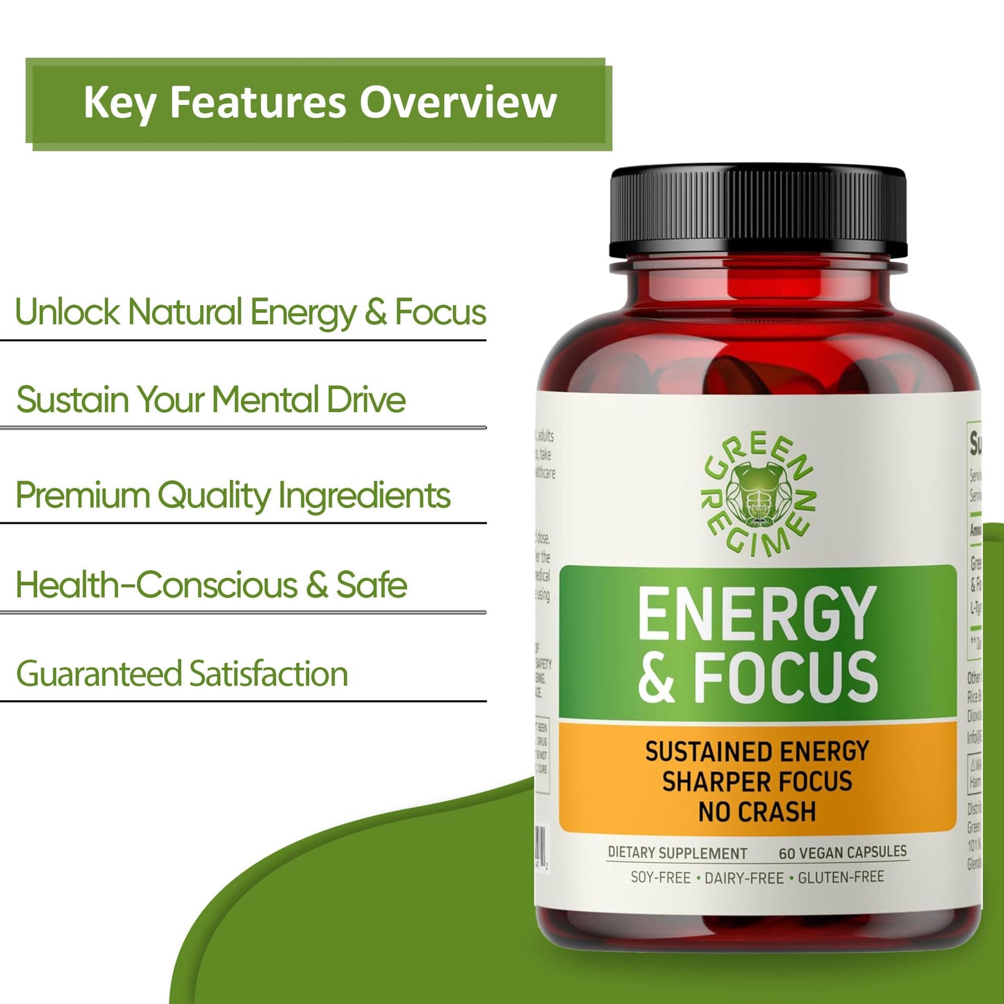 Green Regimen Energy & Focus Capsules 60 Capsules