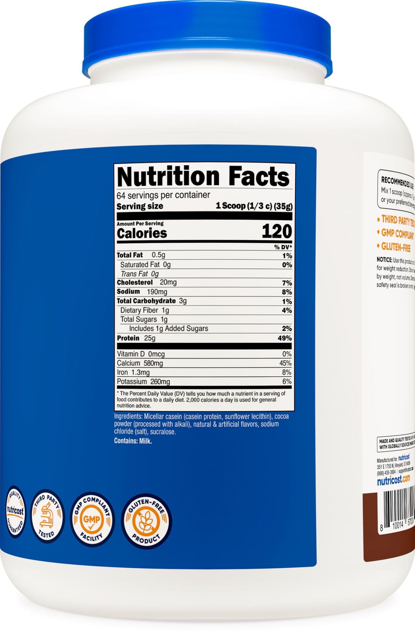 Nutricost Casein Protein Powder 80 Servings