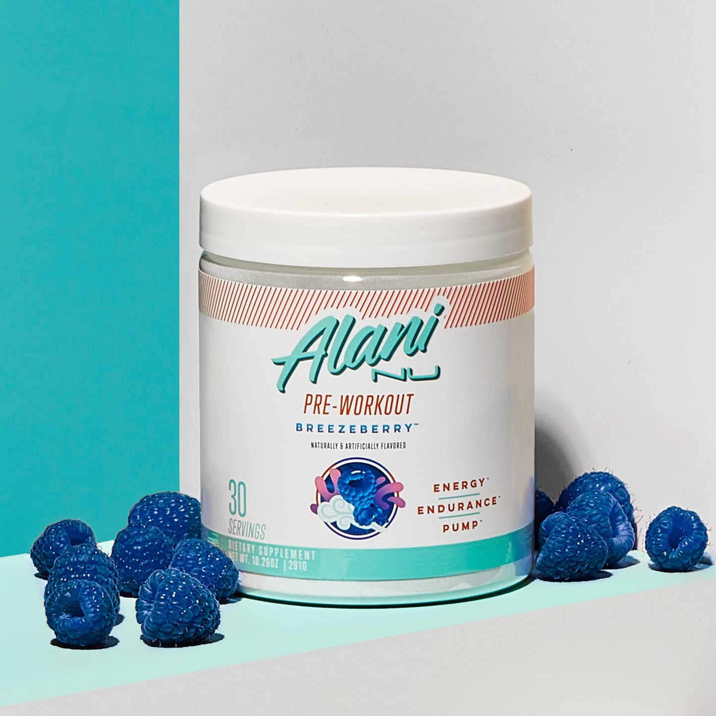 Alani Nu Pre Workout Powder BREEZEBERRY 11 oz