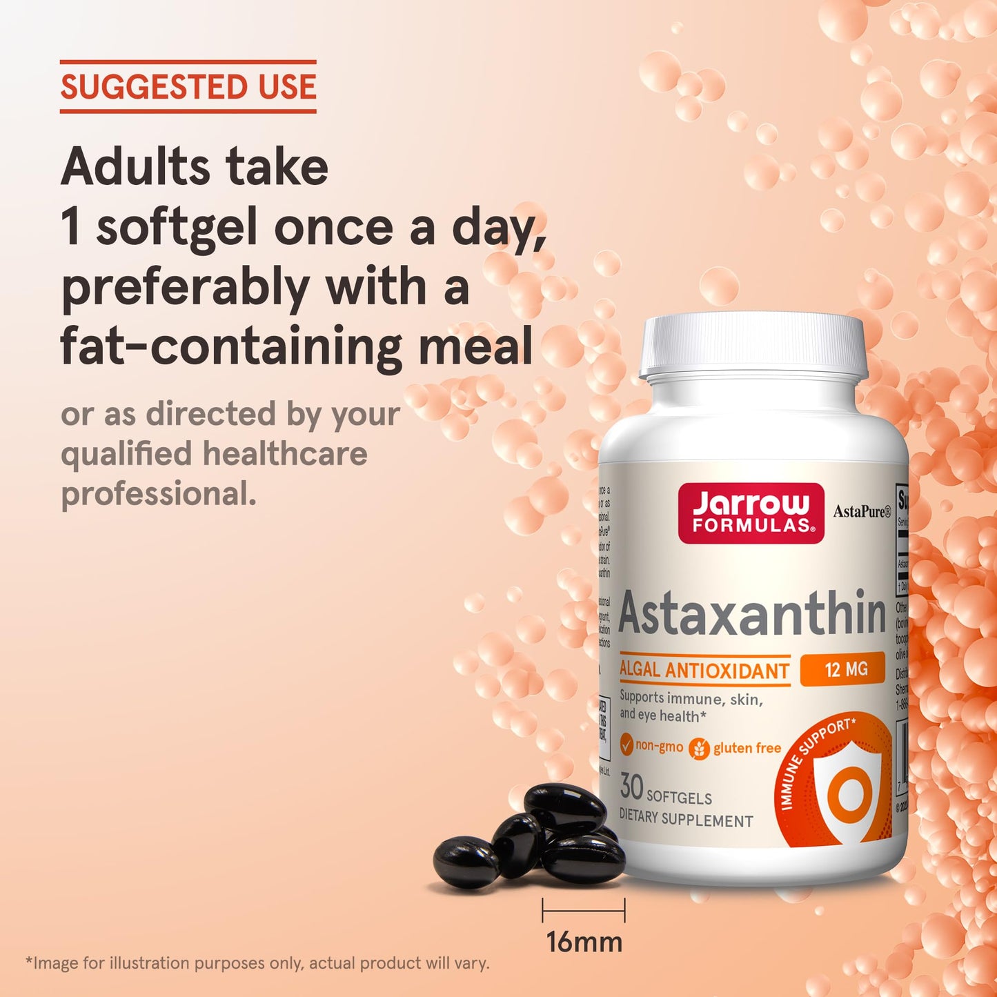 Jarrow Formulas Astaxanthin 12 mg Softgels 30 Count