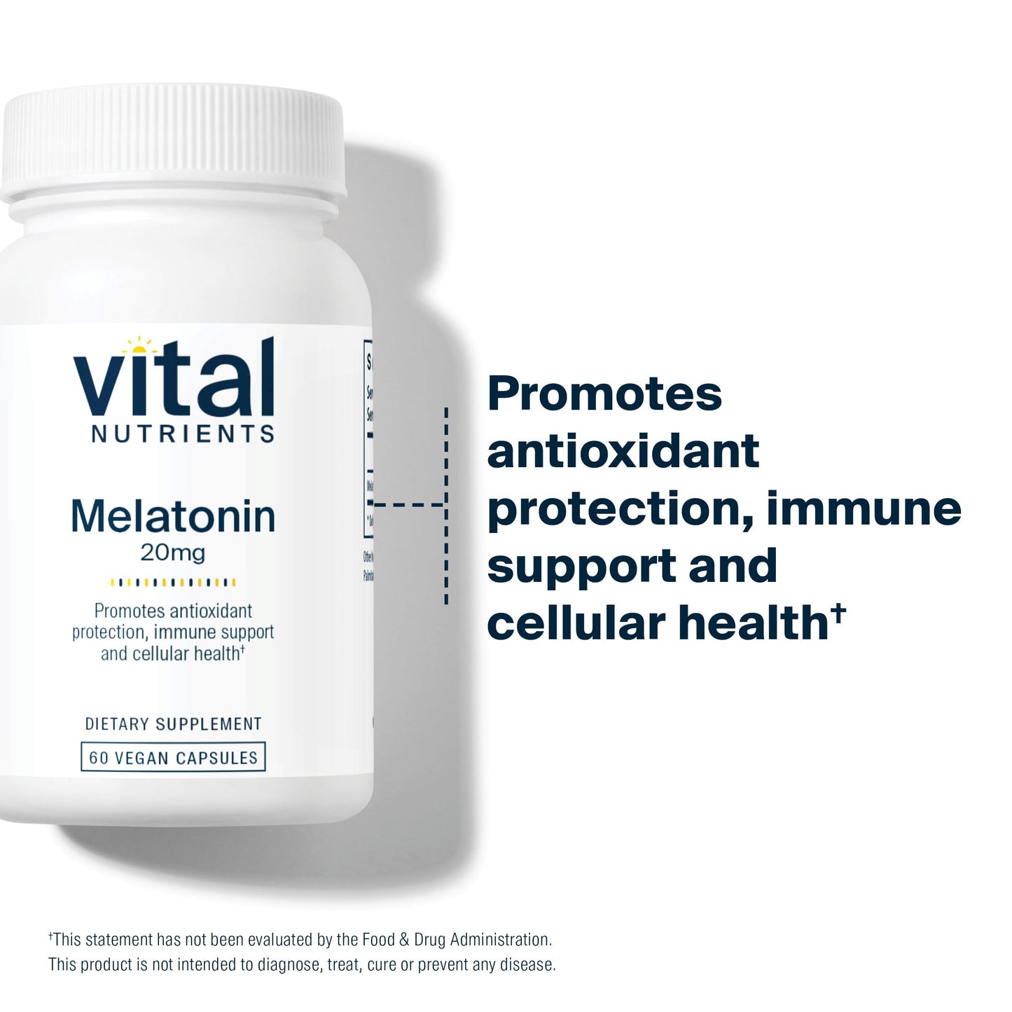 Vital Nutrients Melatonin 20mg, 60 Capsules