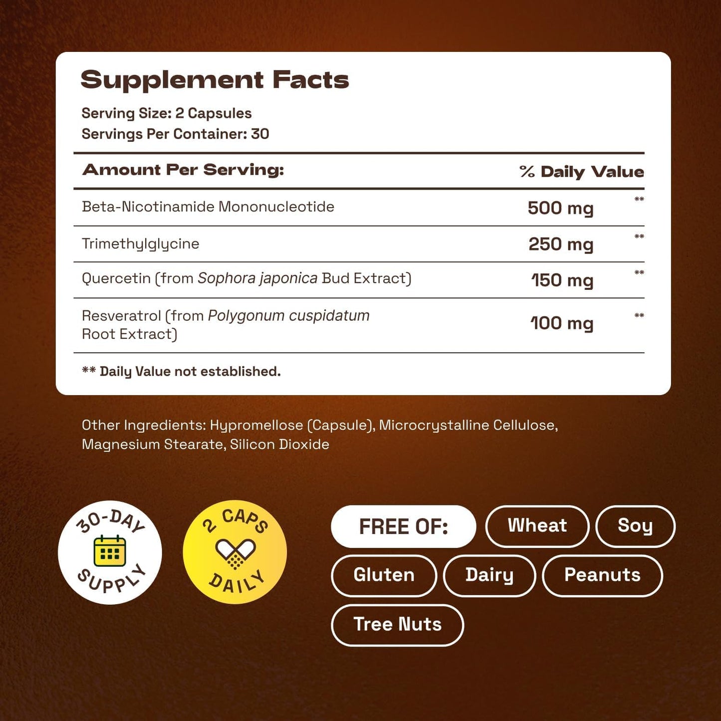 LUCKDATE NMN Supplement 1000mg 4-in-1 Liposomal NMN Capsule, 60 Capsules