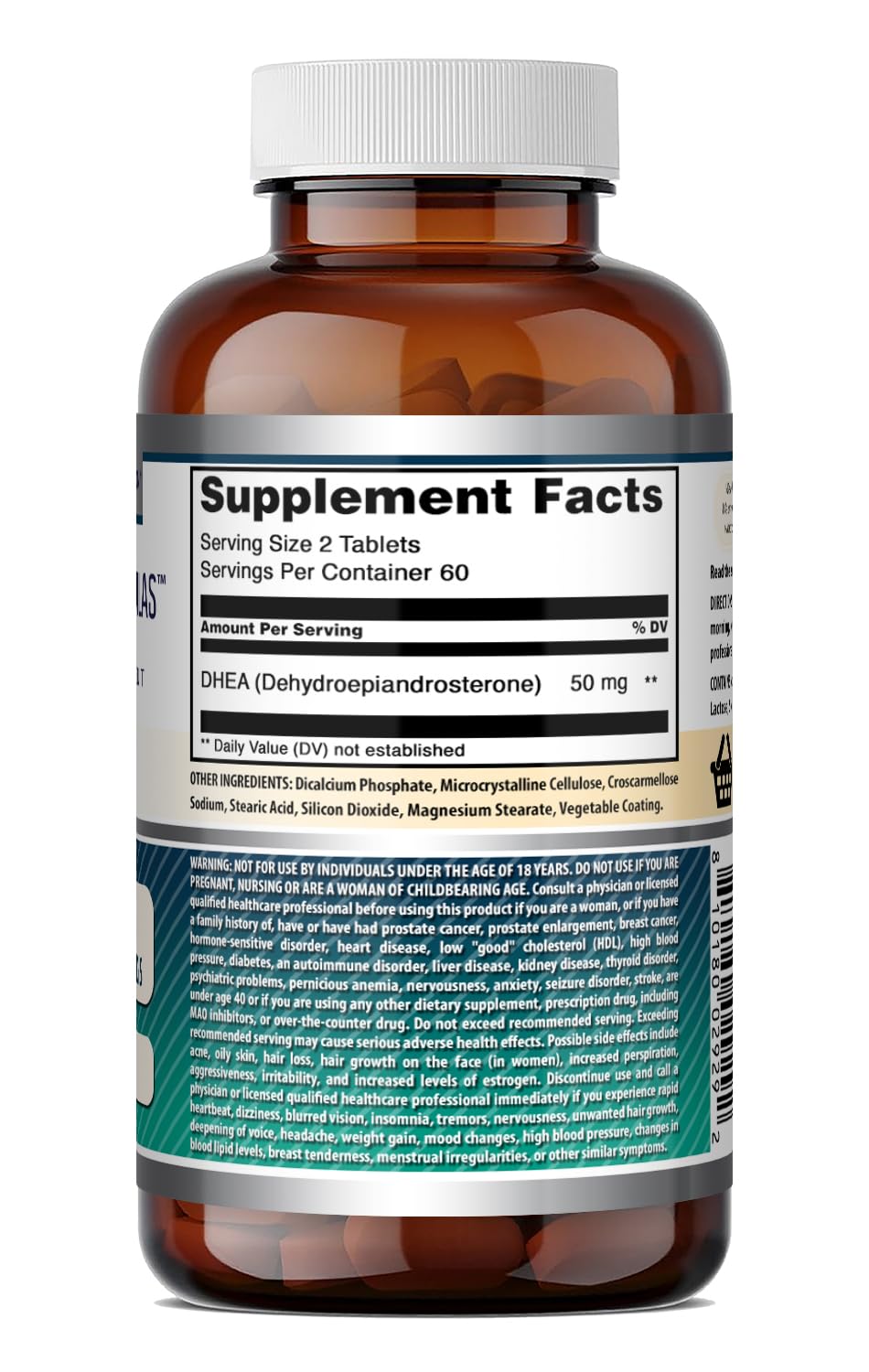 Amazing Nutrition DHEA 50 mg Tablets, 120 Count