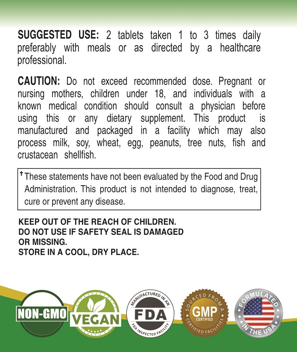 King Naturals Organic Daily Greens with Organic Fruits & Veggies Tablets, 120 Count