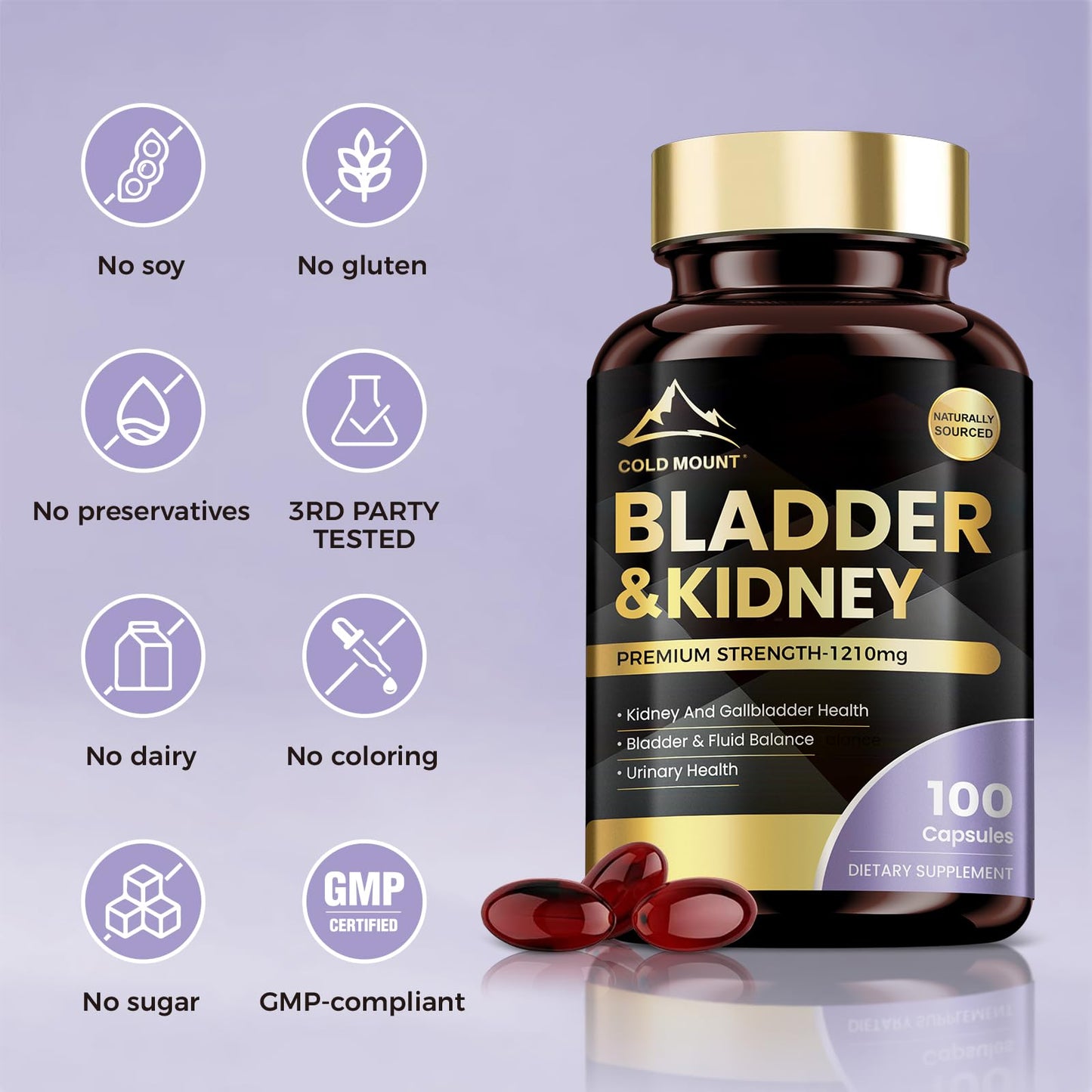 MEGNETA Kidney Bladder Premium Blend Traditional Supplement Capsule 200 Capsules