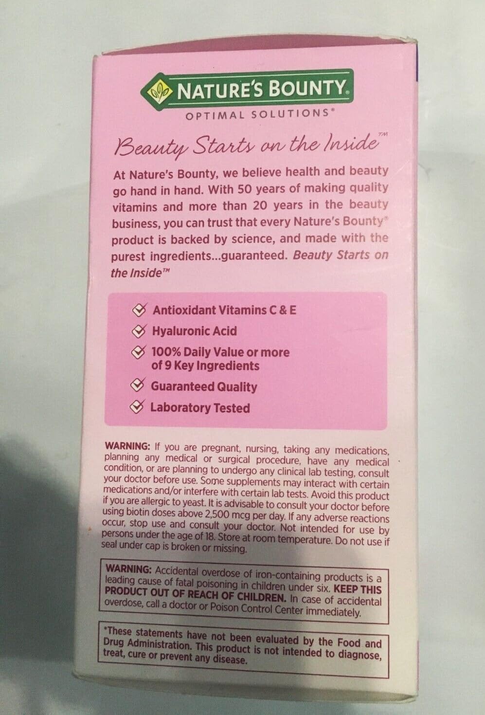 Nature's Bounty Optimal Solutions Extra Strength Hair Skin & Nails Biotin 5000 mcg Softgels 150 Count (Pack of 3)
