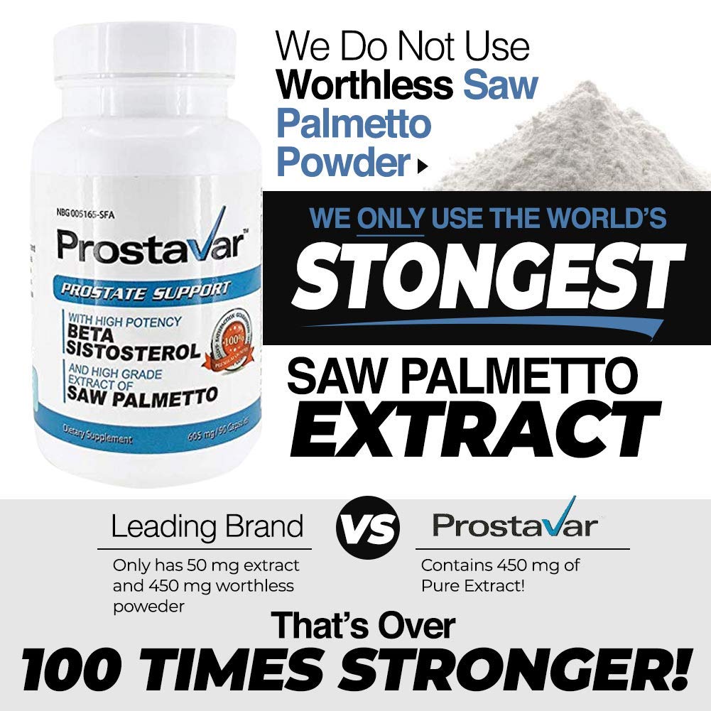 Prostavar Prostate Support with Saw Palmetto 605mg Capsules, 90 Count