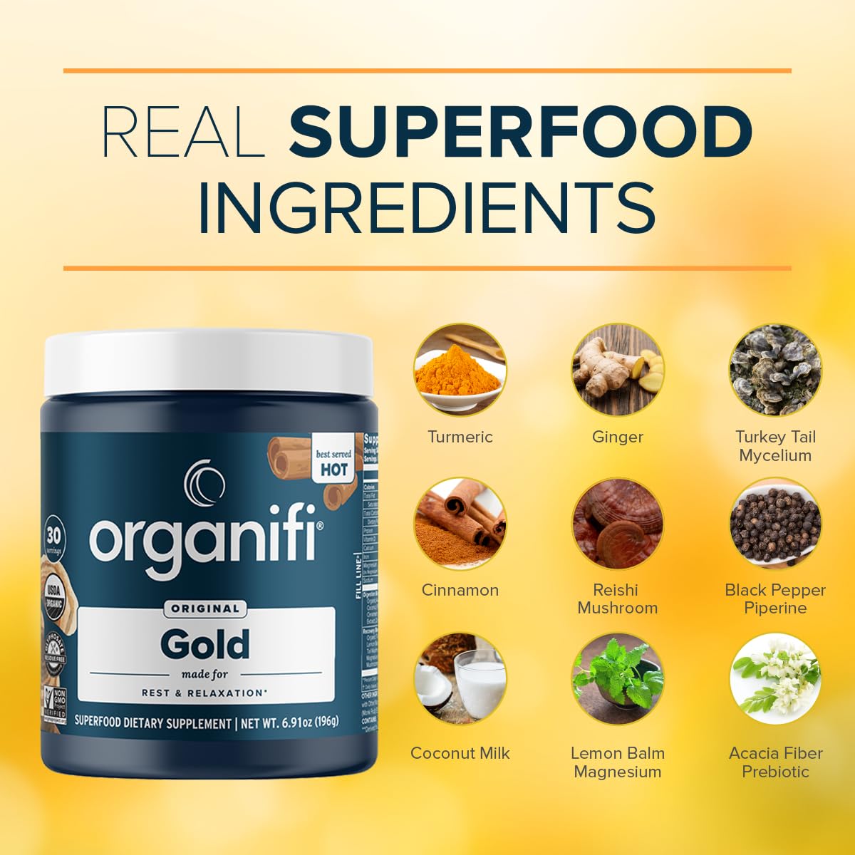 Organifi Gold Superfood Powder 6.98 oz