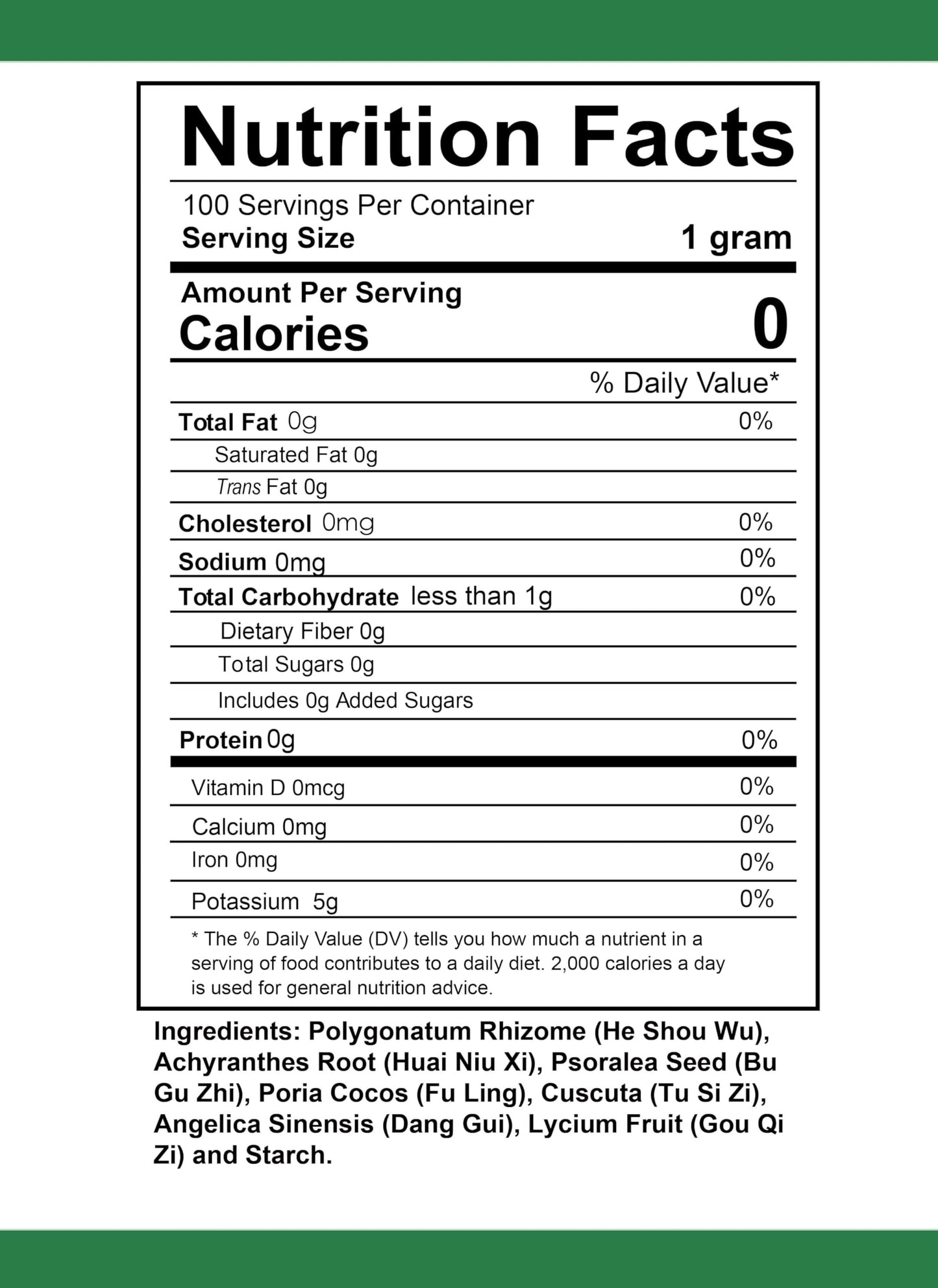 Health Herbal Qi Bao Mei Ran Dan/Seven Treasures Decoction Powder 3.53 oz