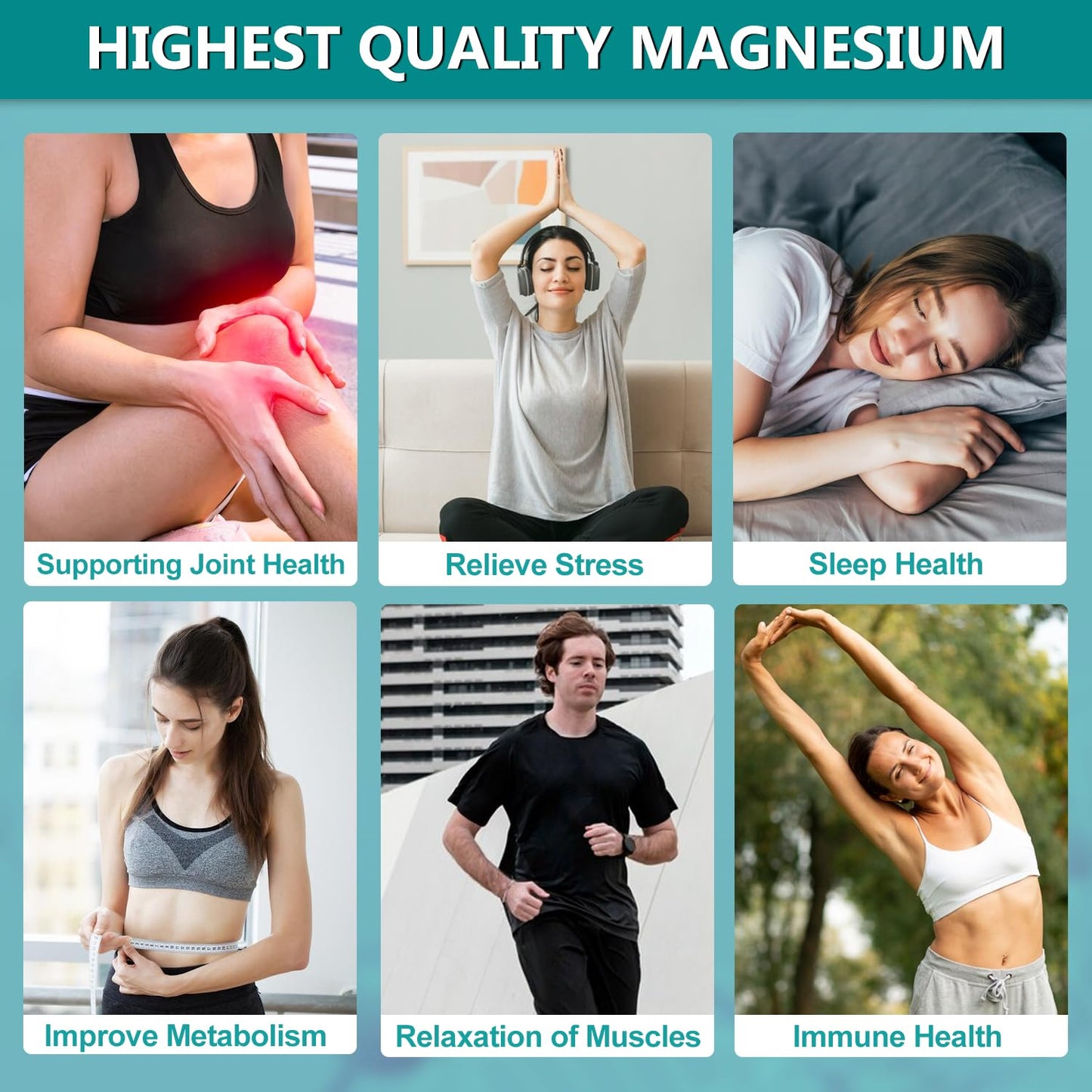 CANLIST Magnesium Glycinate Capsules 450mg, 90 Count